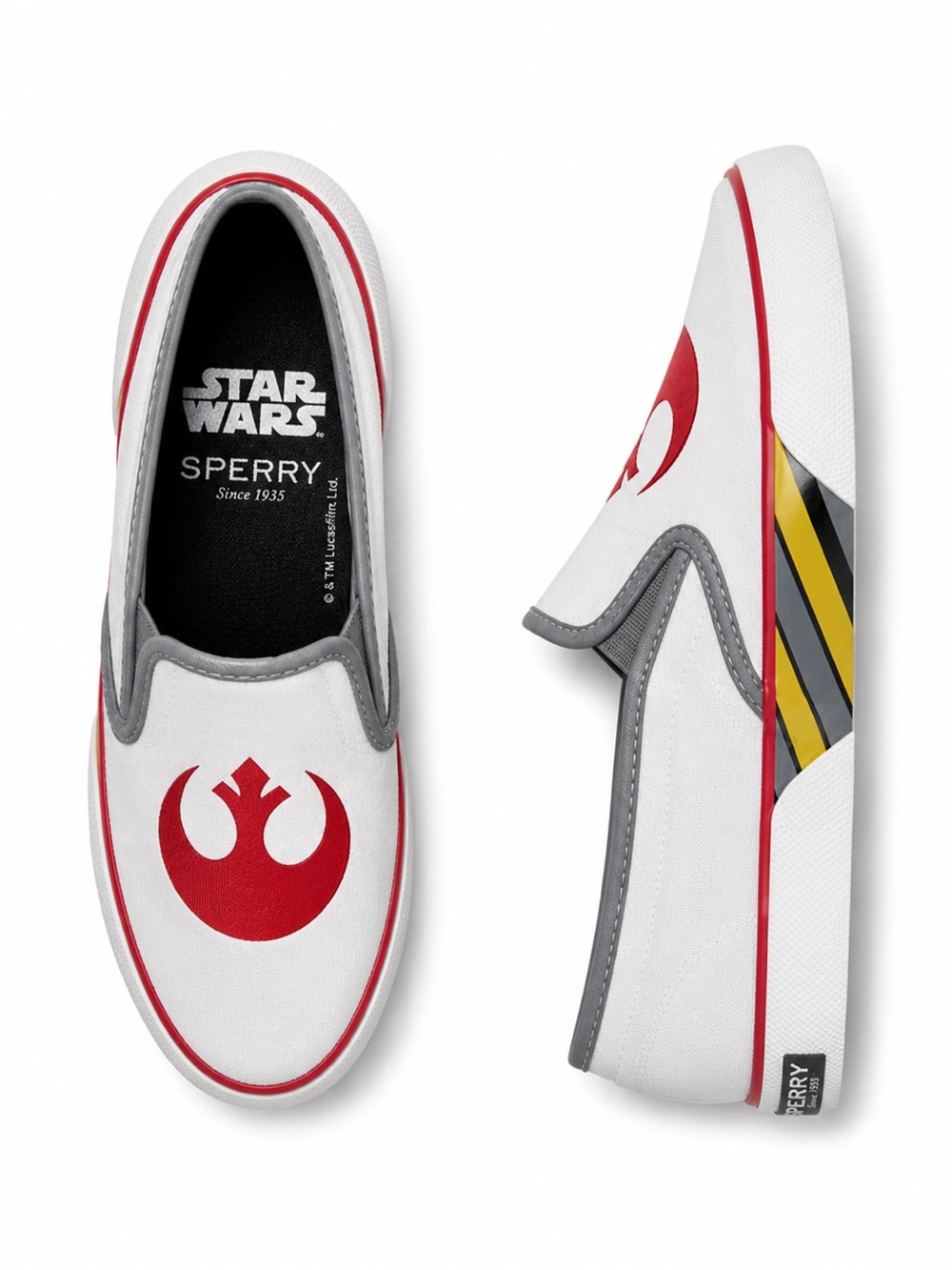 Sperry x Star Wars Rebel Alliance Slip-On Canvas Sneakers Womens Size 8